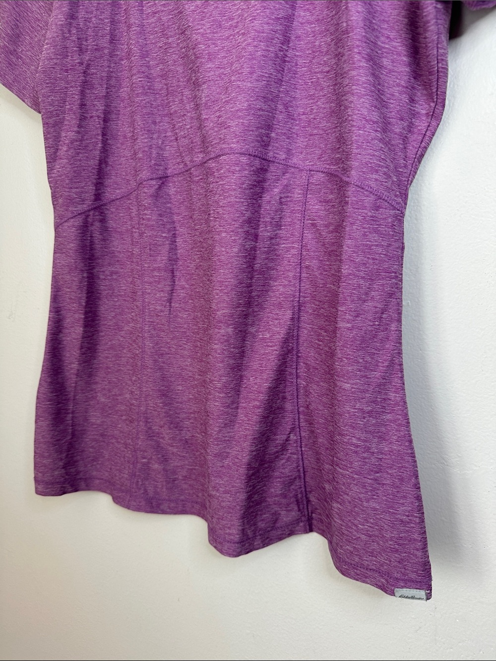 Eddie Bauer Heathered Purple Scoop Neck Short Sleeve Tee size M - Picture 3 of 5